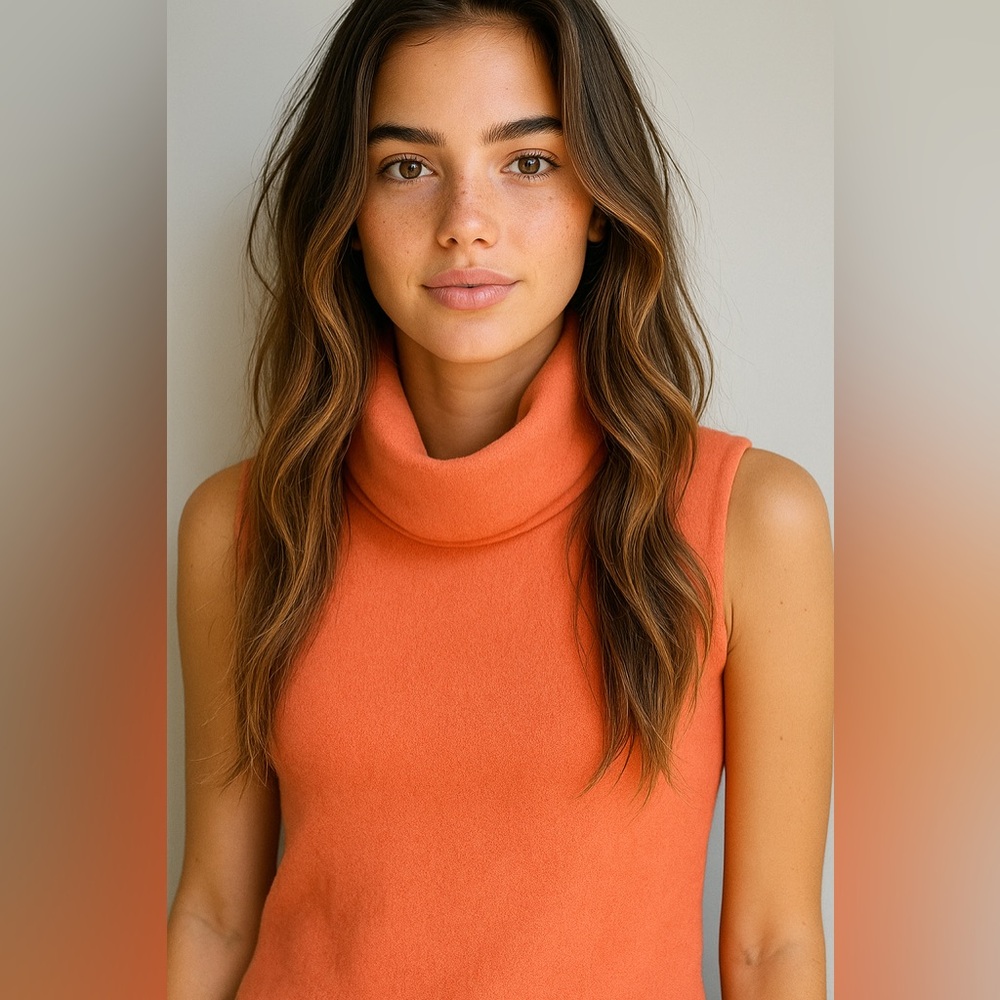 Ralph Lauren Collection PURPLE LABEL Women's CORAL Cowl Neck CASHMERE top sz 6